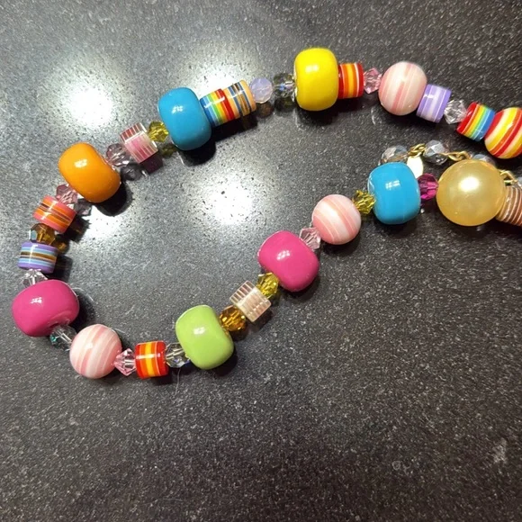Tina Tarantino, beautiful multicolor beaded necklace adjustable length - Picture 2 of 5